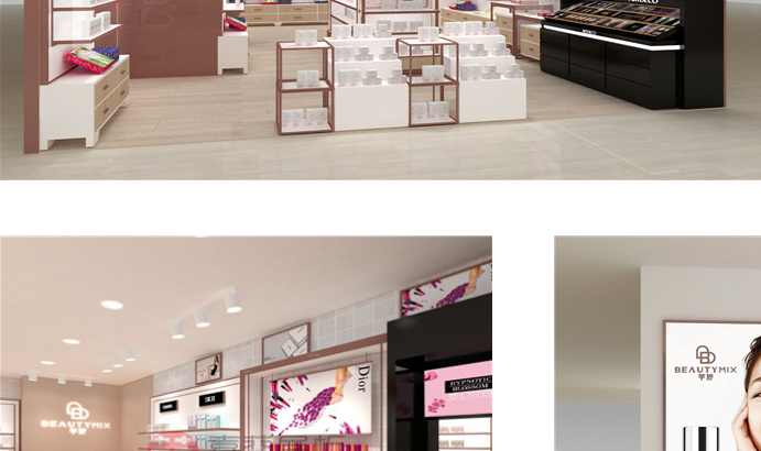 芊妤 化妆品展柜 上海店—化妆品展柜定制案例